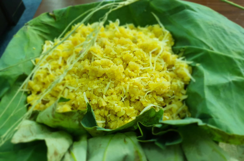 Cách làm món xôi cốm hạt sen  thơm ngon tại nhà