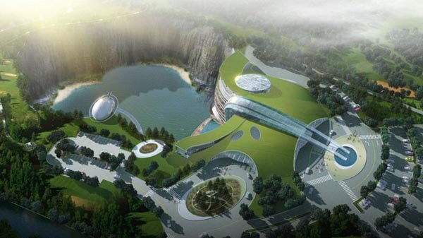 Khách sạn 5 sao dưới lòng đất ở mỏ đá bỏ hoang