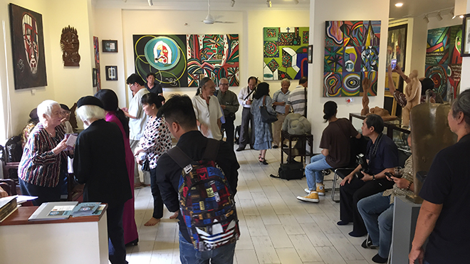 T&aacute;c phẩm "Tự họa 2" (sơn dầu, 120cm x 120cm) của Phan Vũ