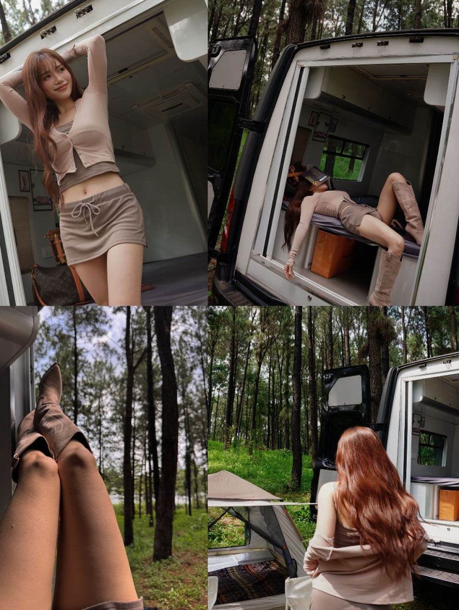 Bộ ảnh Sĩ Thanh mặc đồ bó sát - gợi cảm trong rừng làm tan cháy Fan