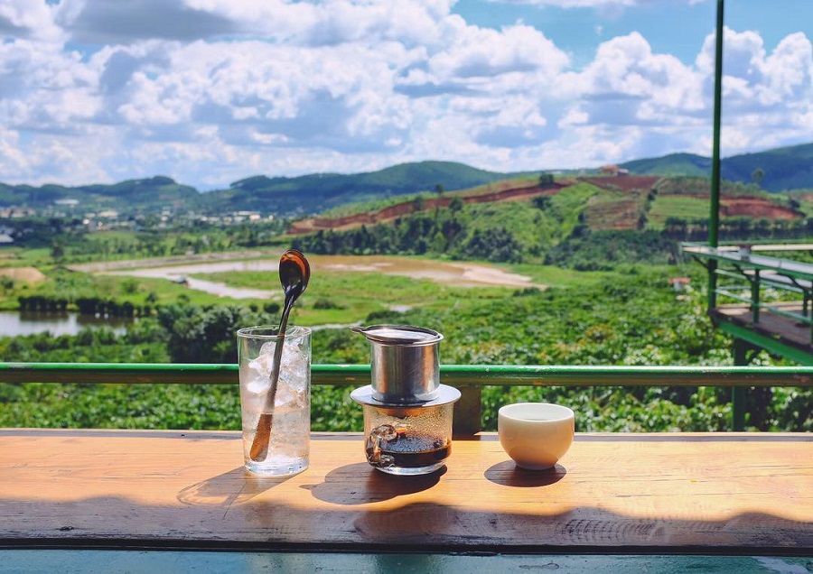Khu uống Cafe view 360 độ