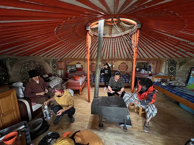 Nơi đoàn khách ngủ đêm tại Mông Cổ. Ảnh: NVCC