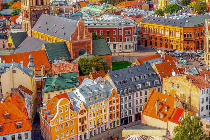 Kiến trúc ấn tượng của thủ đô Riga.