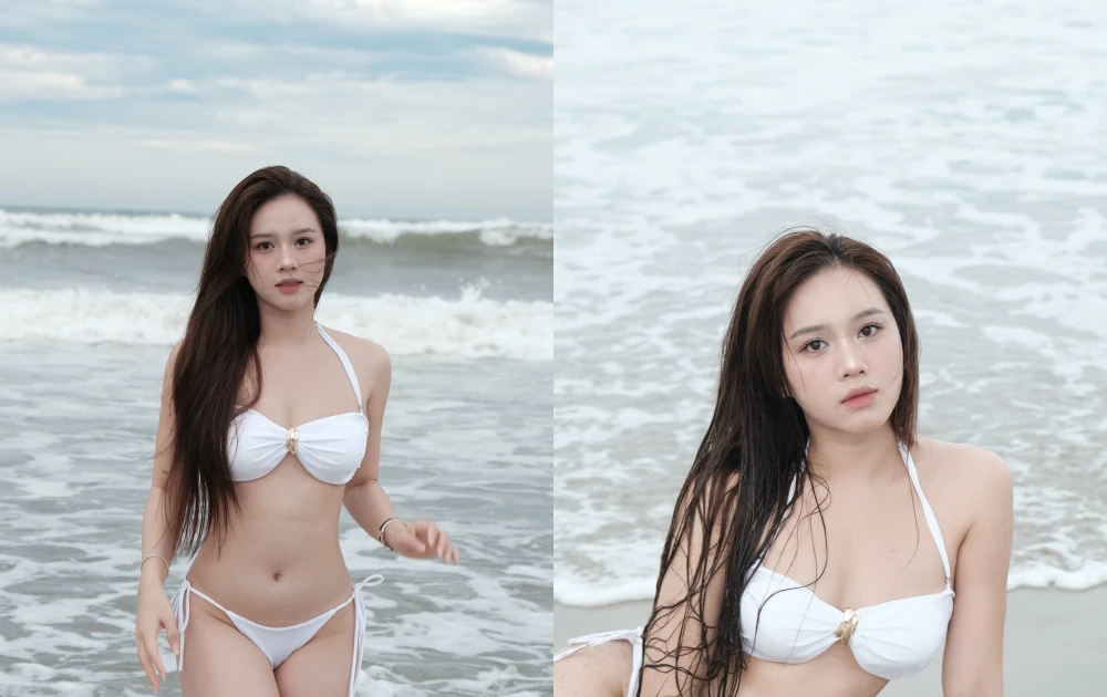 Bạn gái tiền đạo tuyển Việt Nam tung ảnh bikini 'đốt mắt'