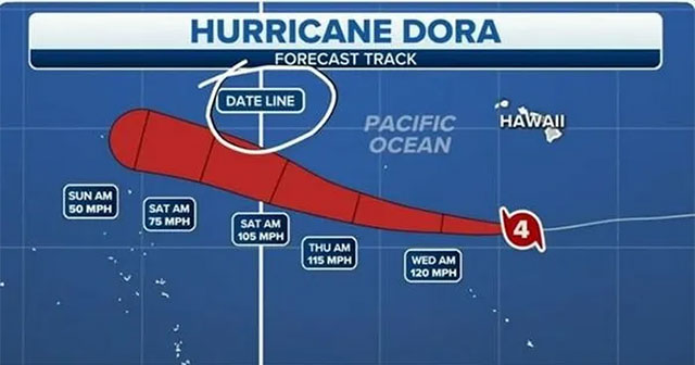 Bão Dora làm nên lịch sử với đường đi kỳ lạ vượt đại dương, từ châu Mỹ sang gần châu Á