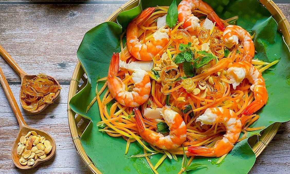 Công thức trộn gỏi đu đủ tôm thịt