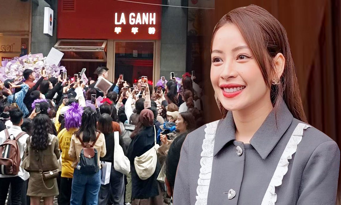 Fan Trung Quốc xếp hàng chờ quán phở Chi Pu khai trương