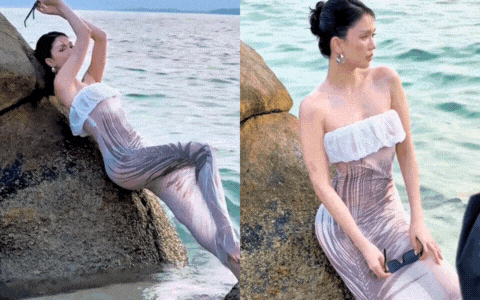 Ngọc Trinh Lộ Body Thật Qua Camera Thường: Nhan Sắc Gợi Cảm Tại Biển