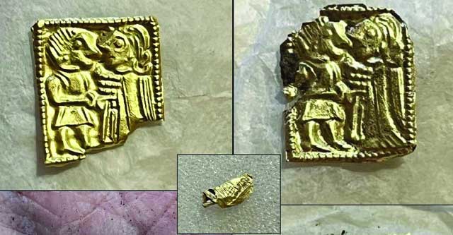 Phát hiện hàng chục miếng vàng niên đại 1.500 năm