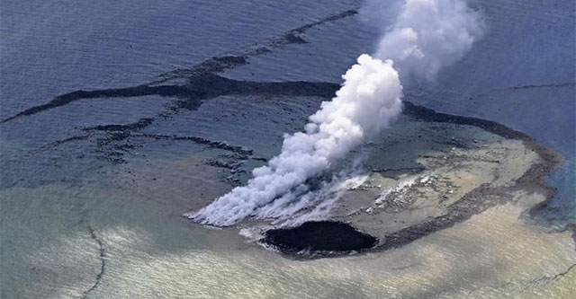 Phía Nam thủ đô Tokyo có thêm 1 hòn đảo mới hình thành