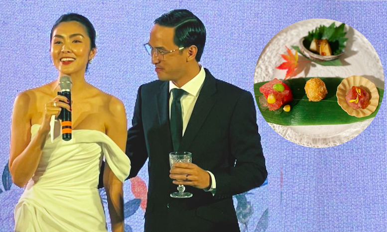 Thực đơn tiệc 10 năm ngày cưới của vợ chồng Hà Tăng