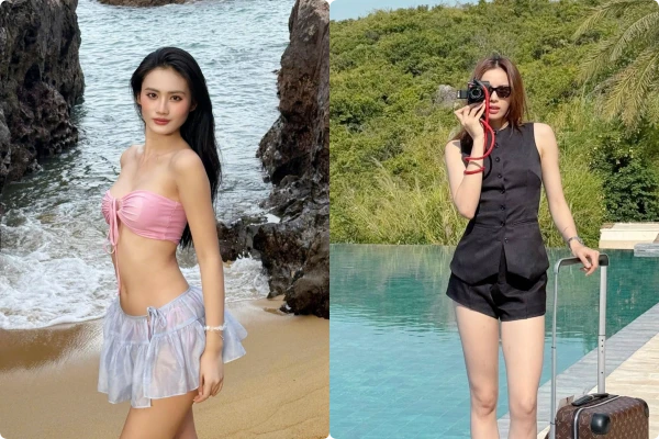 Ý Nhi khoe đường cong trước sóng biển