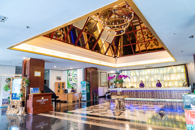 Sảnh tiếp khách tại khách sạn 4 sao Sài Gòn - Ban Mê. Ảnh: Saigontourist Group