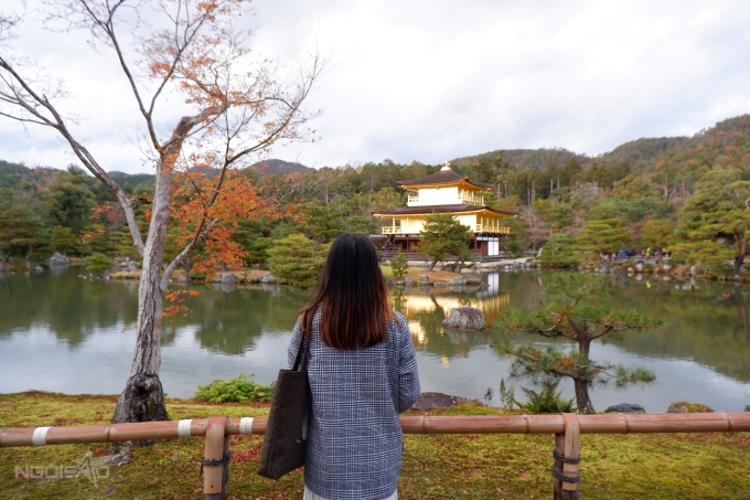 Ngôi đền dát vàng nổi bật trên tuyết trắng ở Nhật Bản - 5