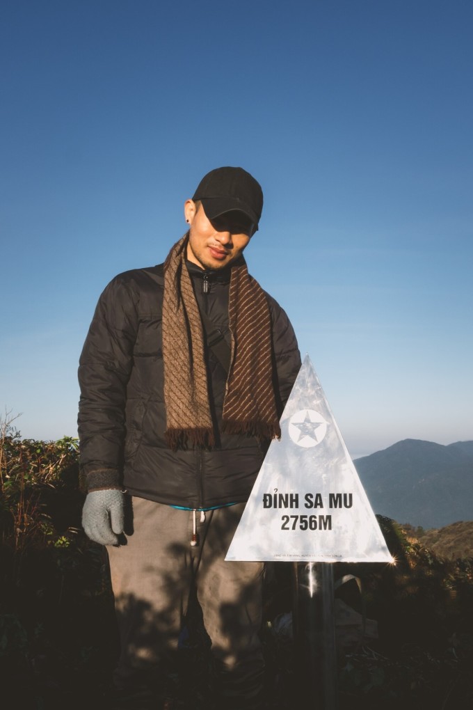 Đỉnh Sa Mu được anh Tuyên cắm chóp vào ngày 22/12/2022 ở độ cao 2765 m.  Ảnh: NVCC