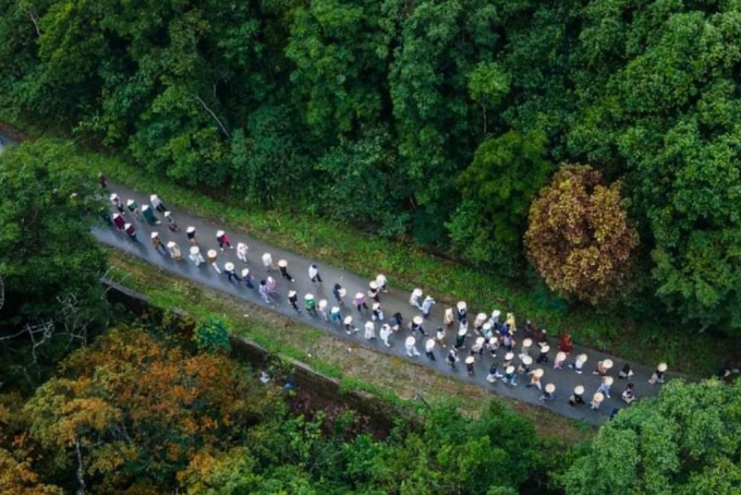 Khu di tích Yên Tử đón hơn 8.000 khách trong hai ngày đầu năm Quý Mão. Ảnh: Tùng Lâm Yên Tử